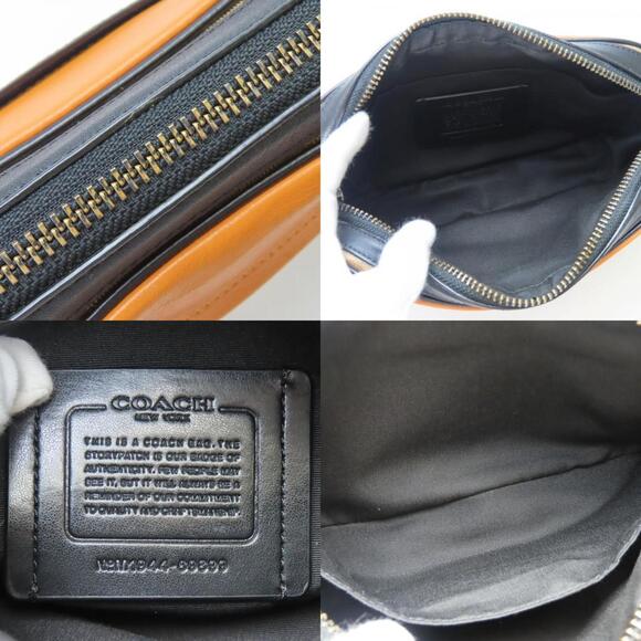 Coach Shoulder Bag 89899 Camera Signature Leather Navy Multicolor Men's COACH